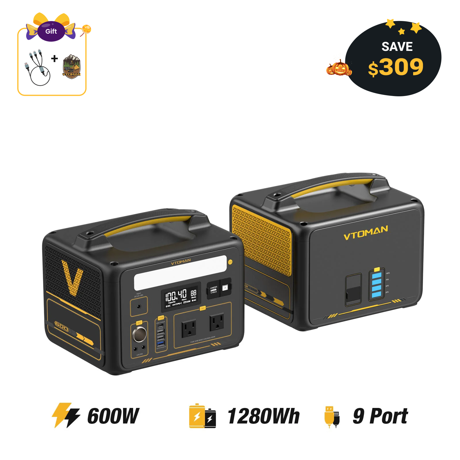 VTOMAN Jump 600 Portable Power Station
