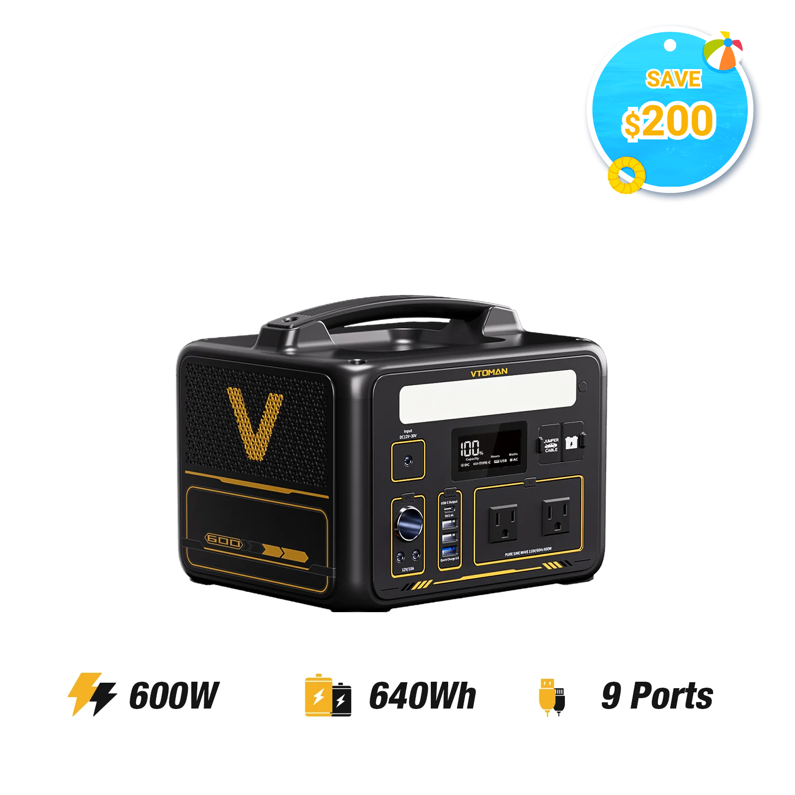 VTOMAN Jump 600 Portable Power Station