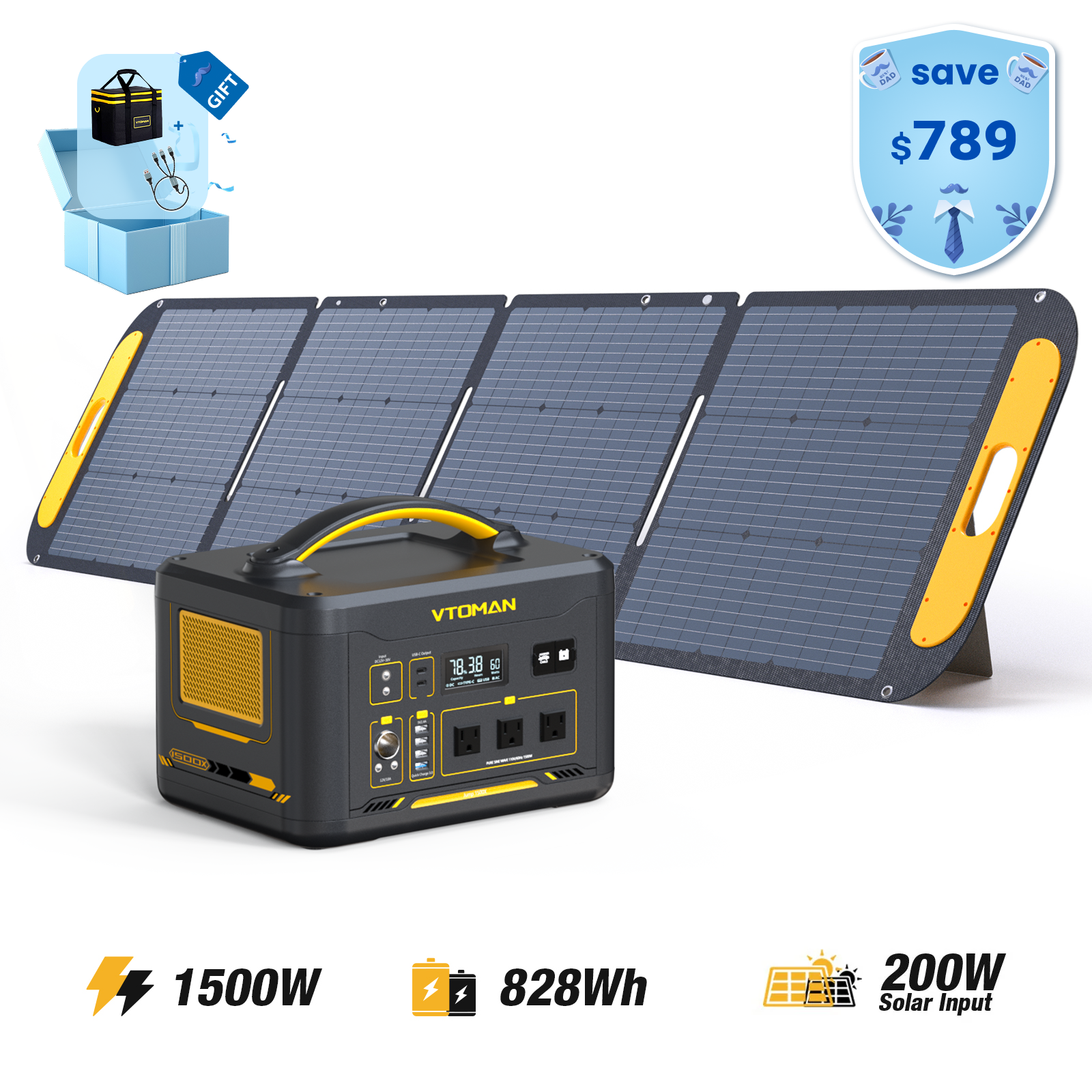 VTOMAN 200W Portable Solar Panel