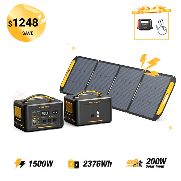 Jump 1500W/2376Wh 200W Solar Panel