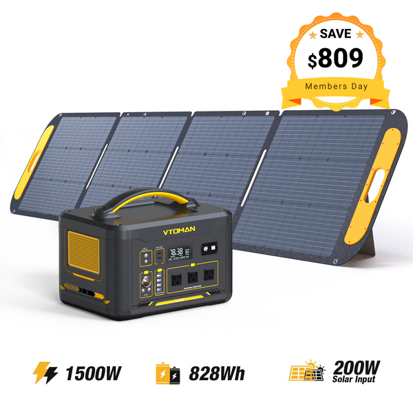 VTOMAN Jump 1500X with 200W Solar Panel