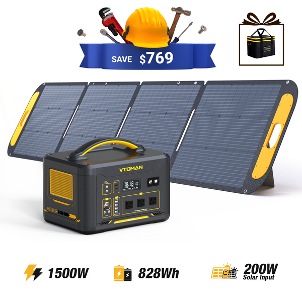 VTOMAN Jump 1500X with 200W Solar Panel