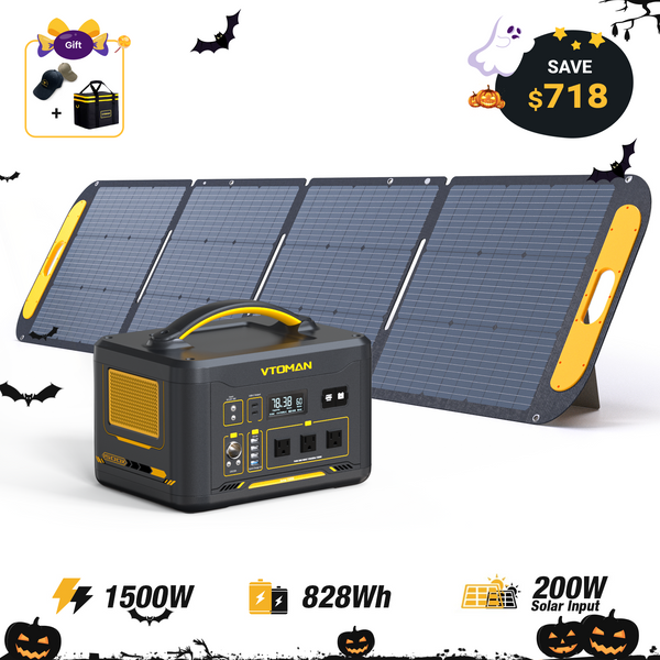 VTOMAN Jump 1500X with 200W Solar Panel