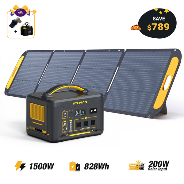 VTOMAN Jump 1500X with 200W Solar Panel