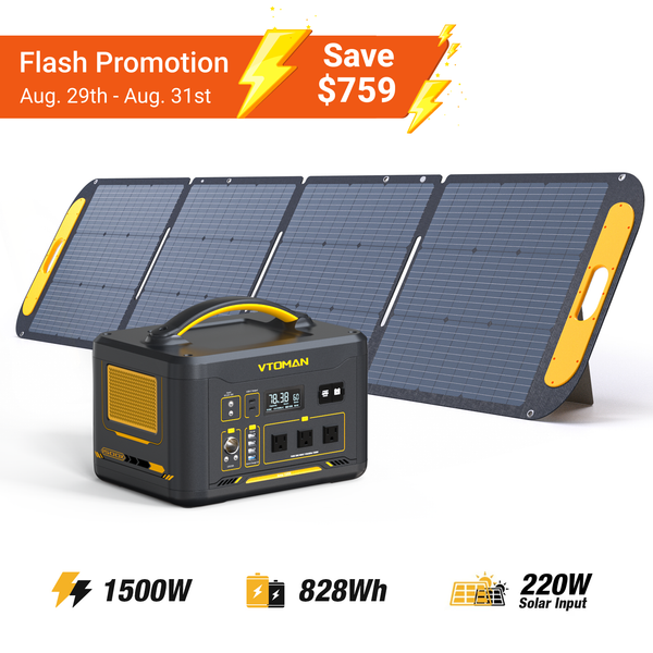 VTOMAN Jump 1500X with 220W Solar Panel