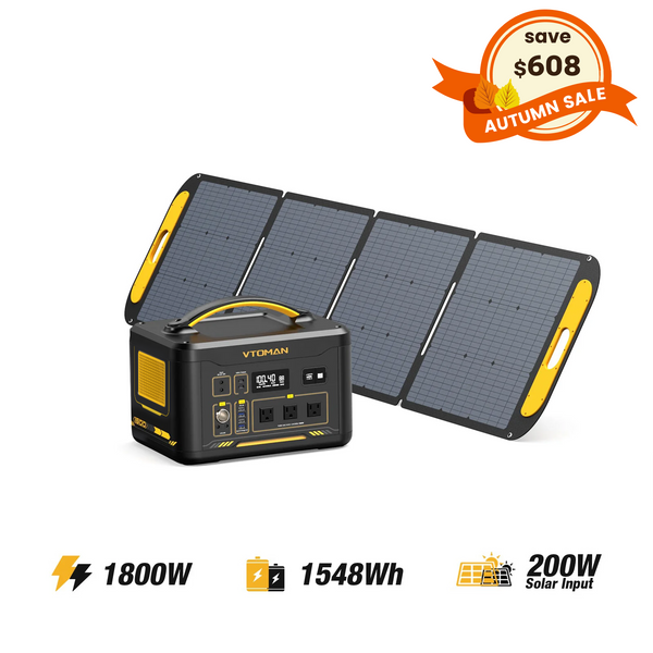 VTOMAN Jump 1800 with 200W Solar Panel