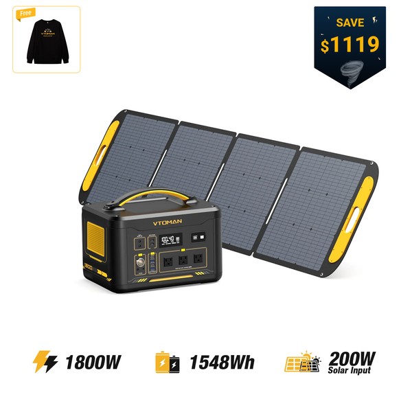 VTOMAN Jump 1800 with 200W Solar Panel
