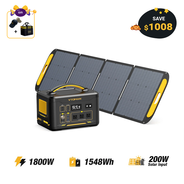 VTOMAN Jump 1800 with 200W Solar Panel