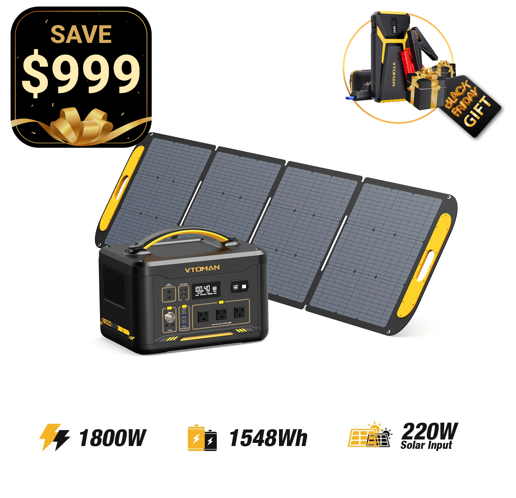 Generador solar Jump 1800W/1548Wh 220W