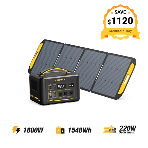 VTOMAN Jump 1800 with 220W Solar Panel