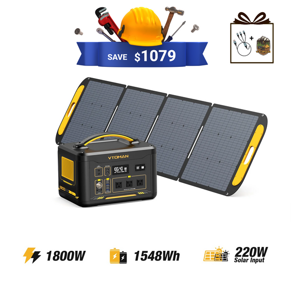 VTOMAN Jump 1800 with 220W Solar Panel