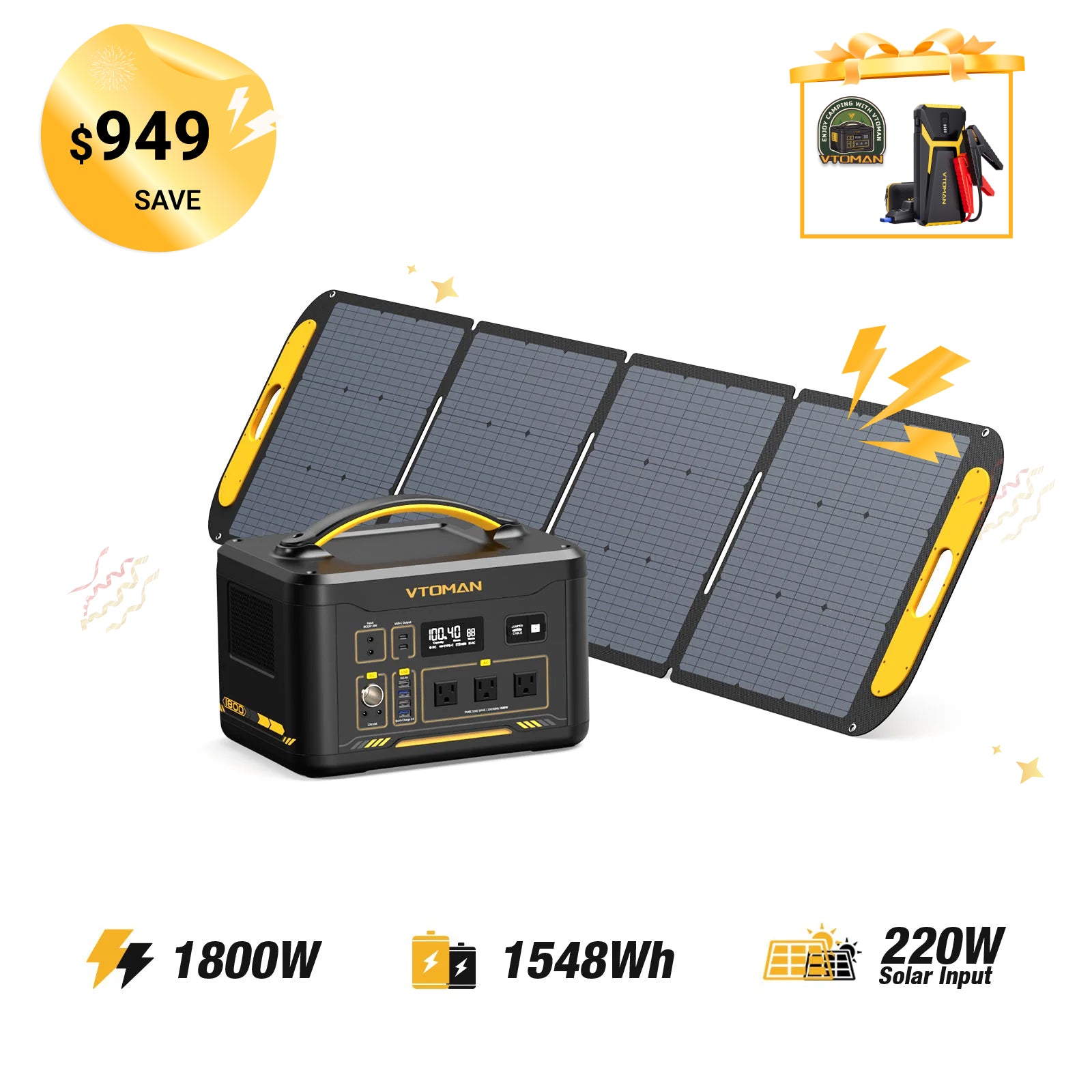 Generador solar Jump 1800W/1548Wh 220W