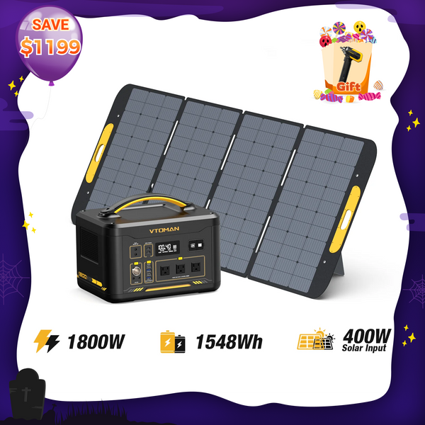 VTOMAN Jump 1800 with 400W Solar Generator