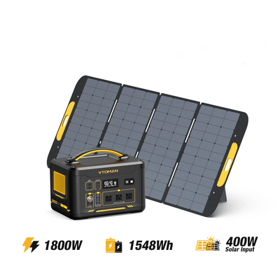 VTOMAN Jump 1800 V-BEYOND™ with 400W Solar Panel
