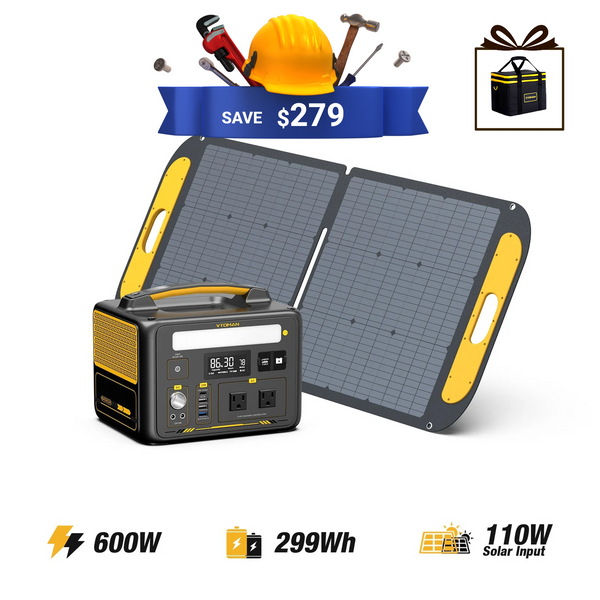 VTOMAN Jump 600X with 110W Solar Panel