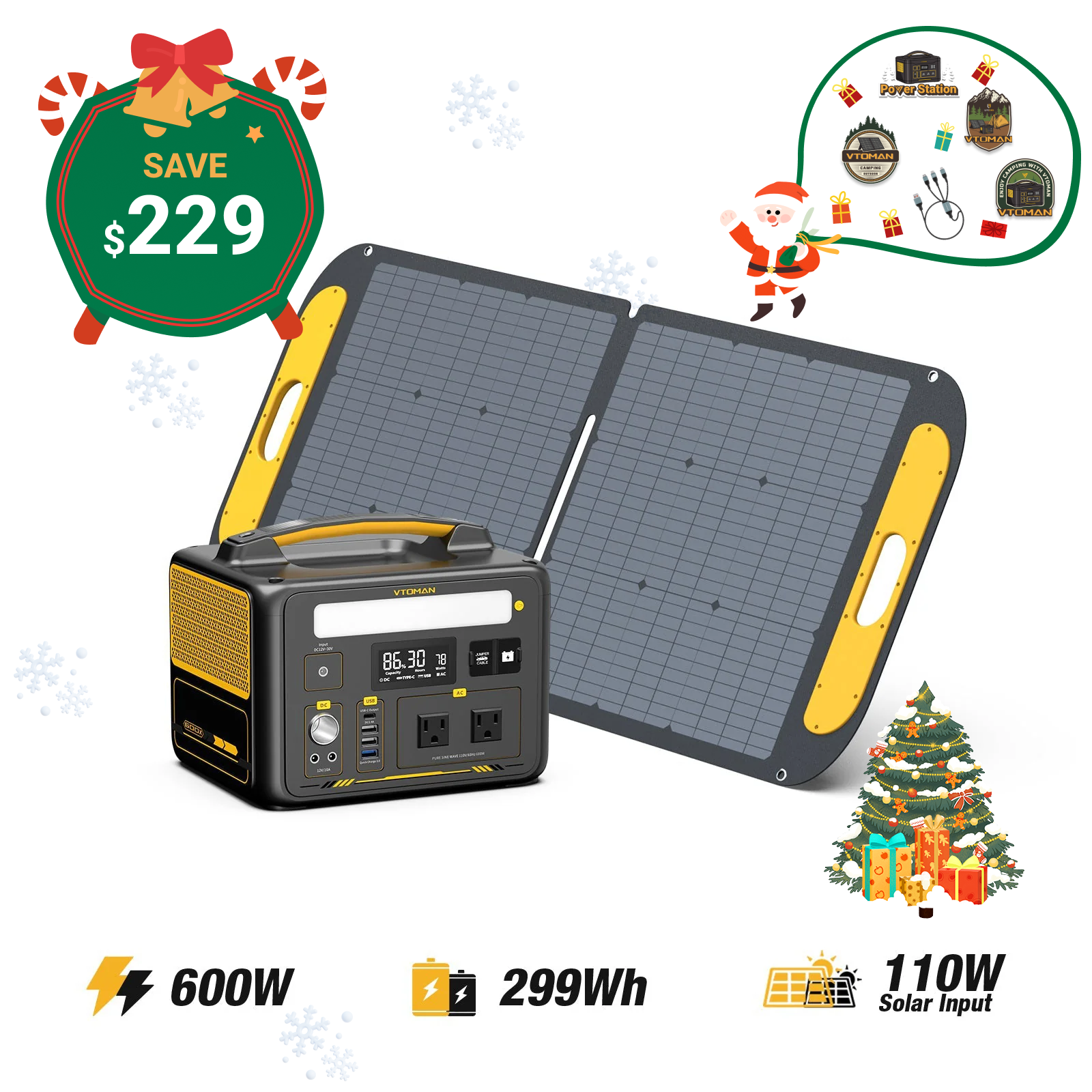 Generador solar Jump 600W/299Wh 110W