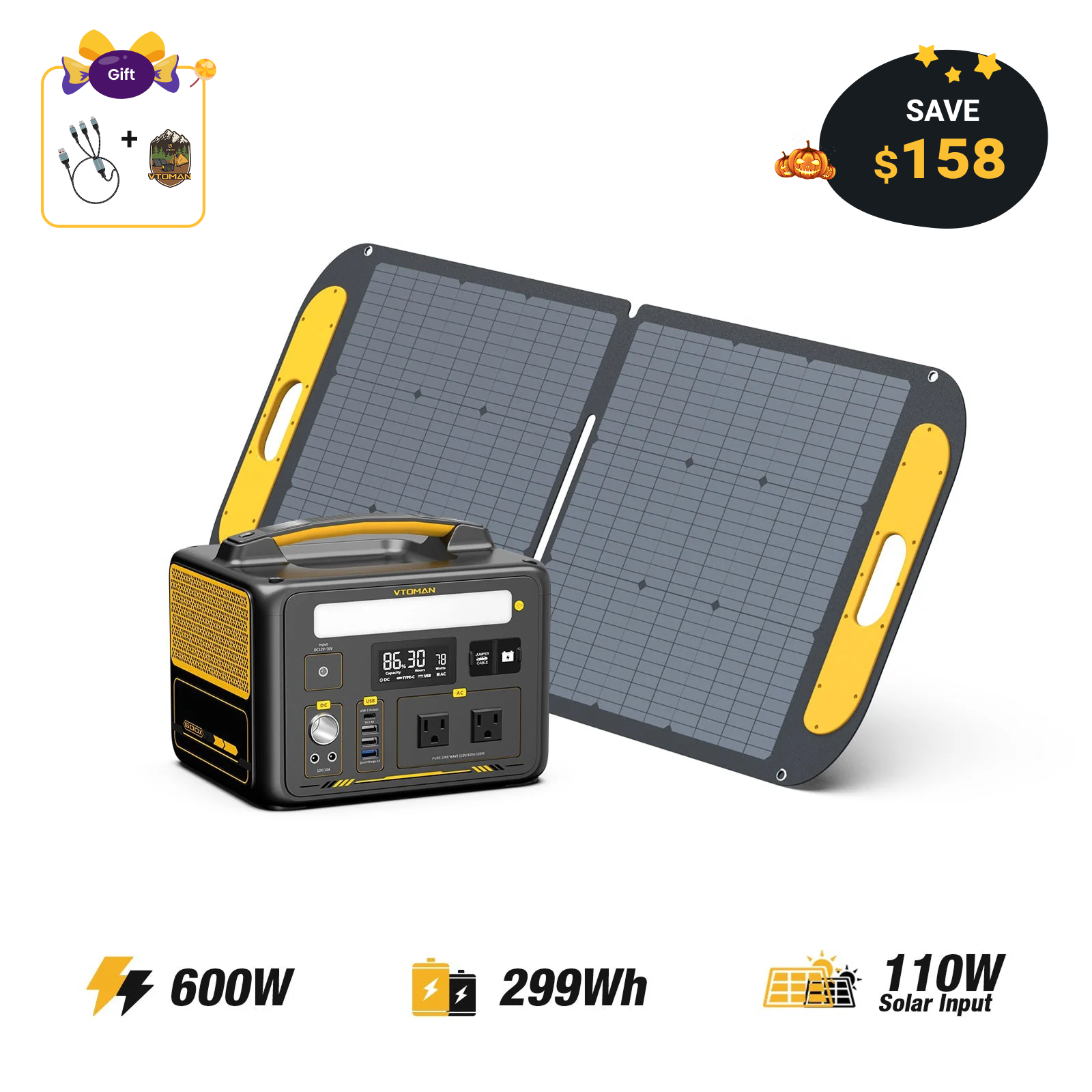 VTOMAN Jump 600X Portable Power Station