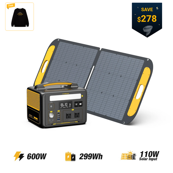 VTOMAN Jump 600X with 110W Solar Panel