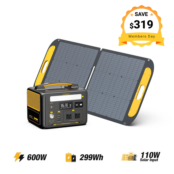 VTOMAN Jump 600X with 110W Solar Panel