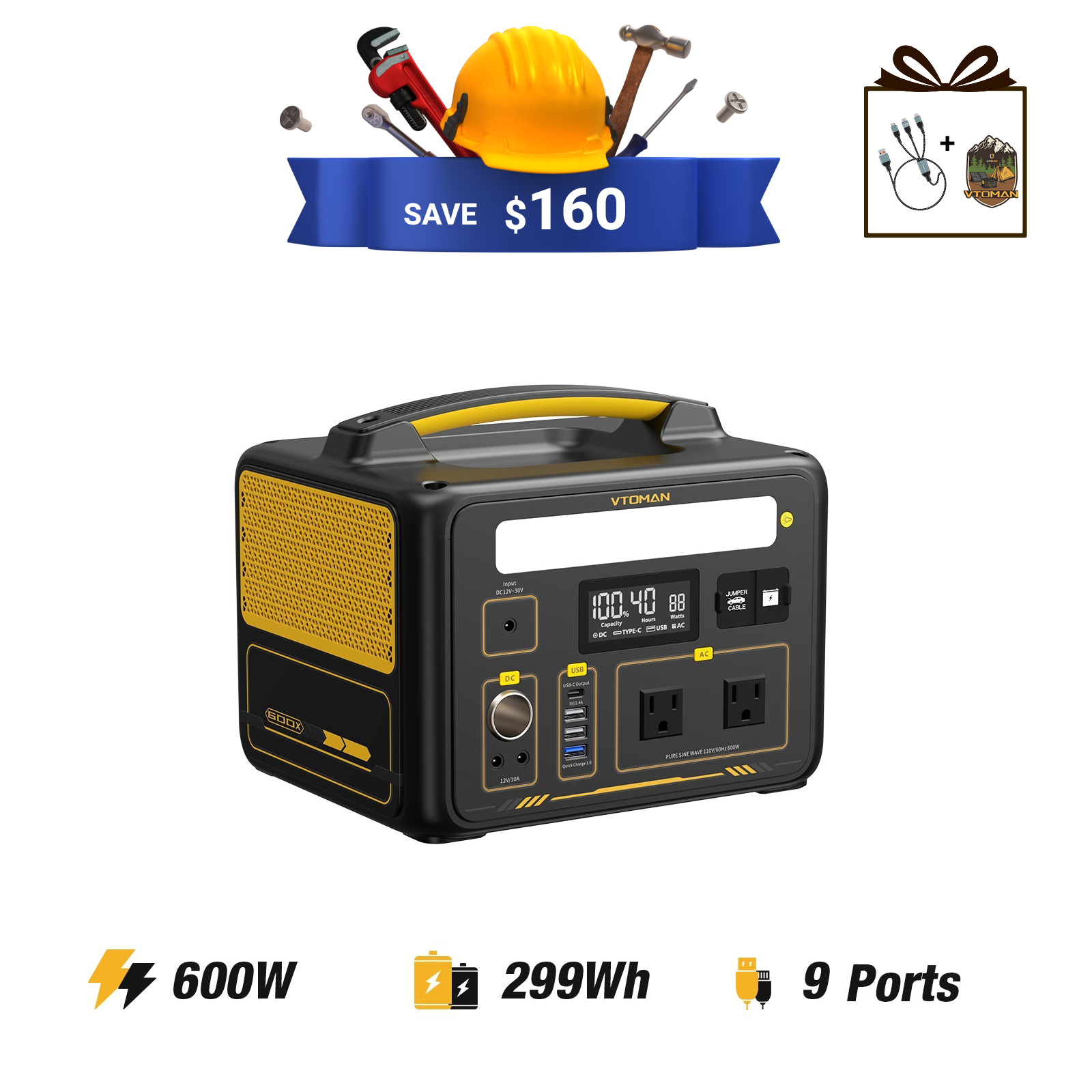 VTOMAN Jump 600X Portable Power Station