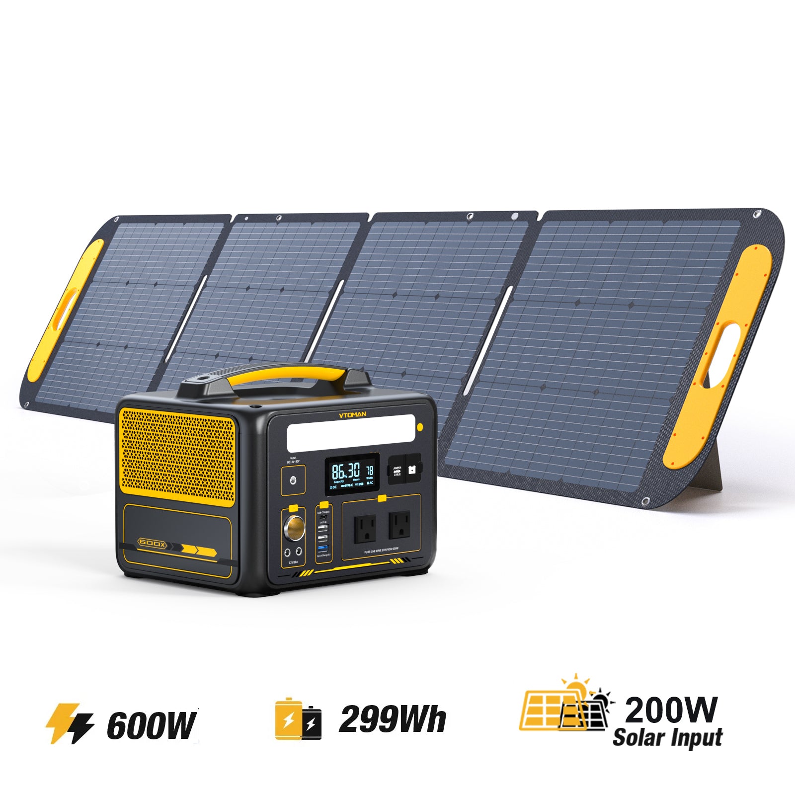 VTOMAN 200W Portable Solar Panel