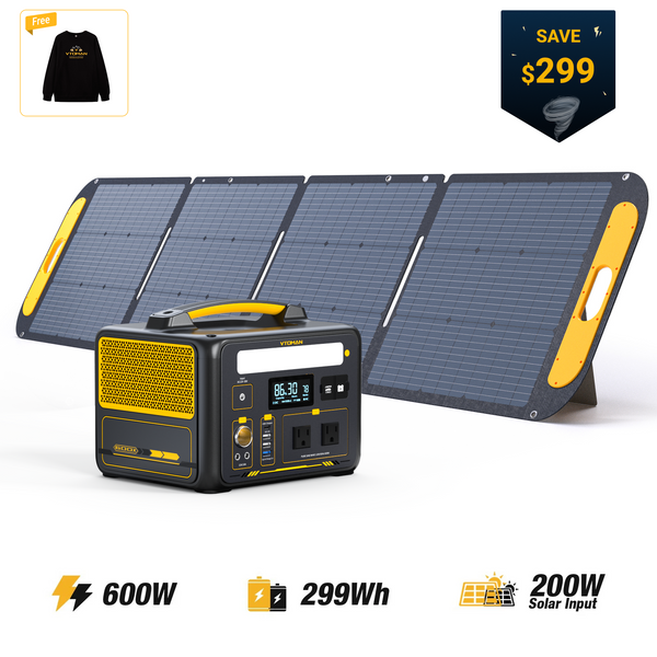 VTOMAN Jump 600X with 200W Solar Panel