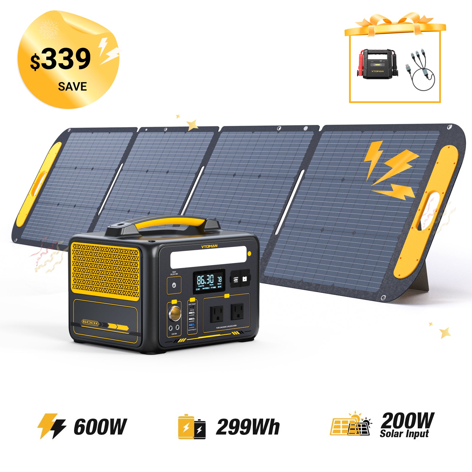 Generador solar Jump 600W/299Wh 110W