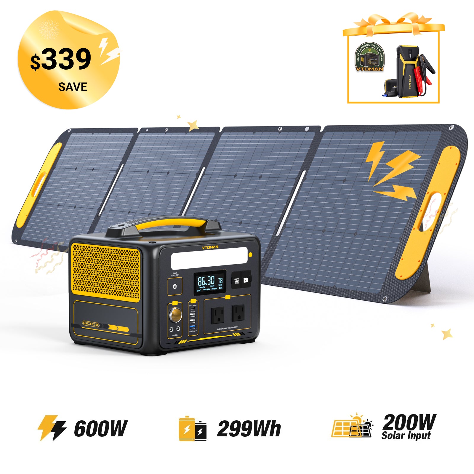 Generador solar Jump 600W/299Wh 110W