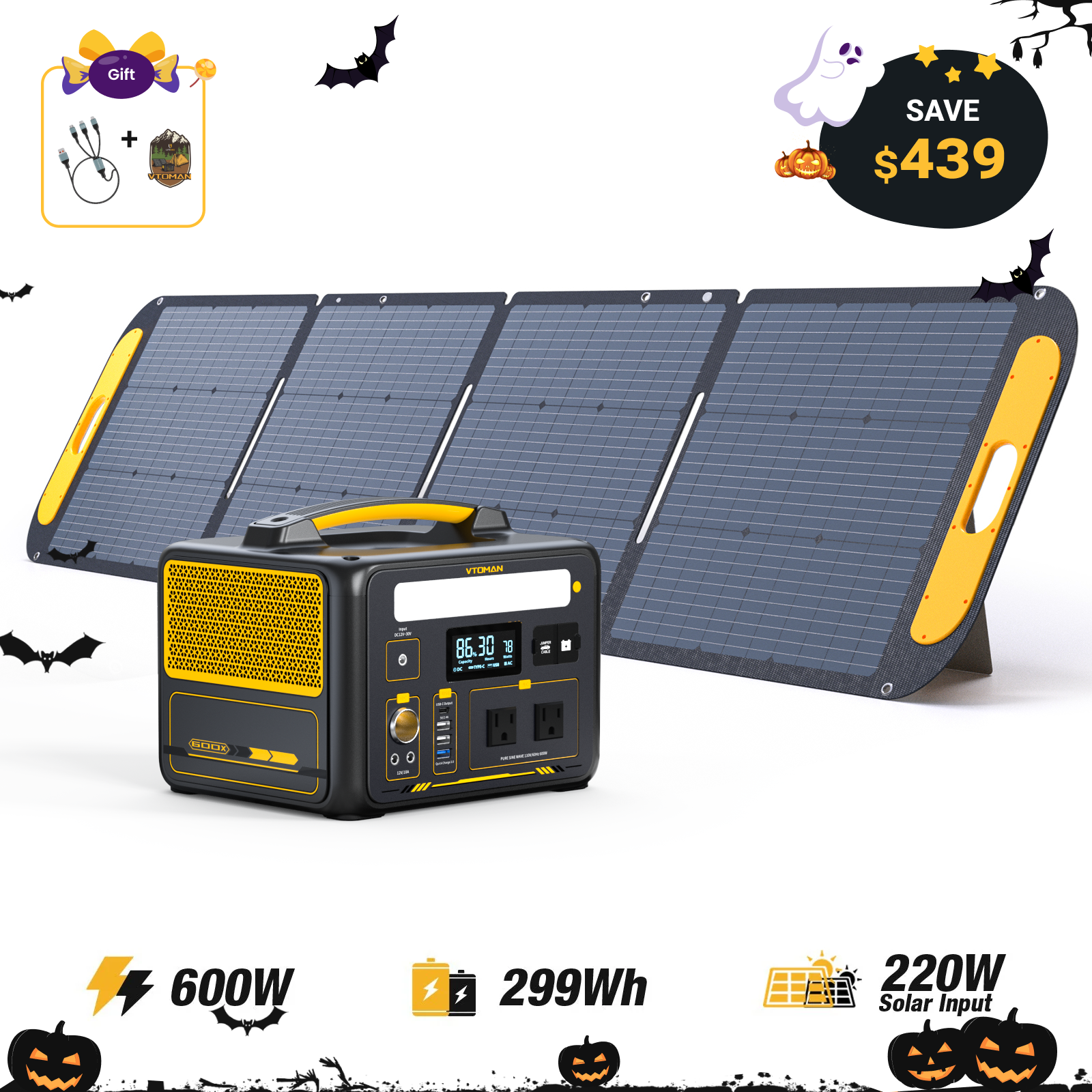 VTOMAN Jump 600X Portable Power Station