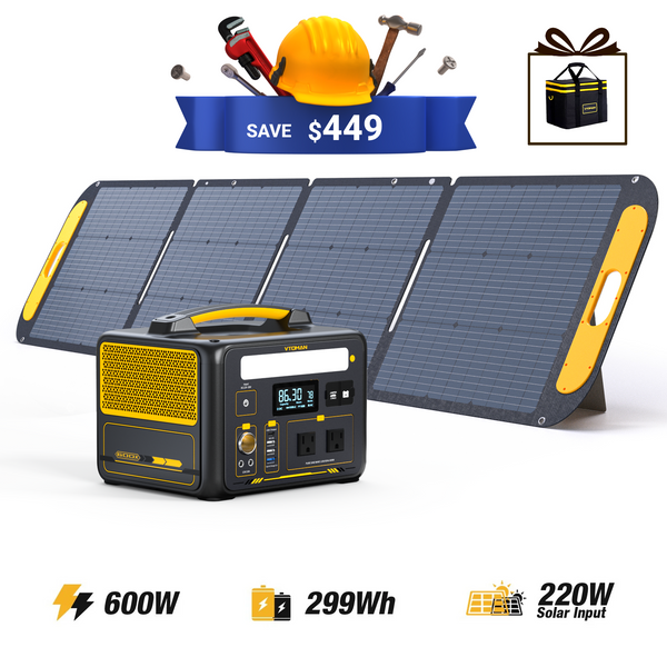 VTOMAN Jump 600X with 220W Solar Panel