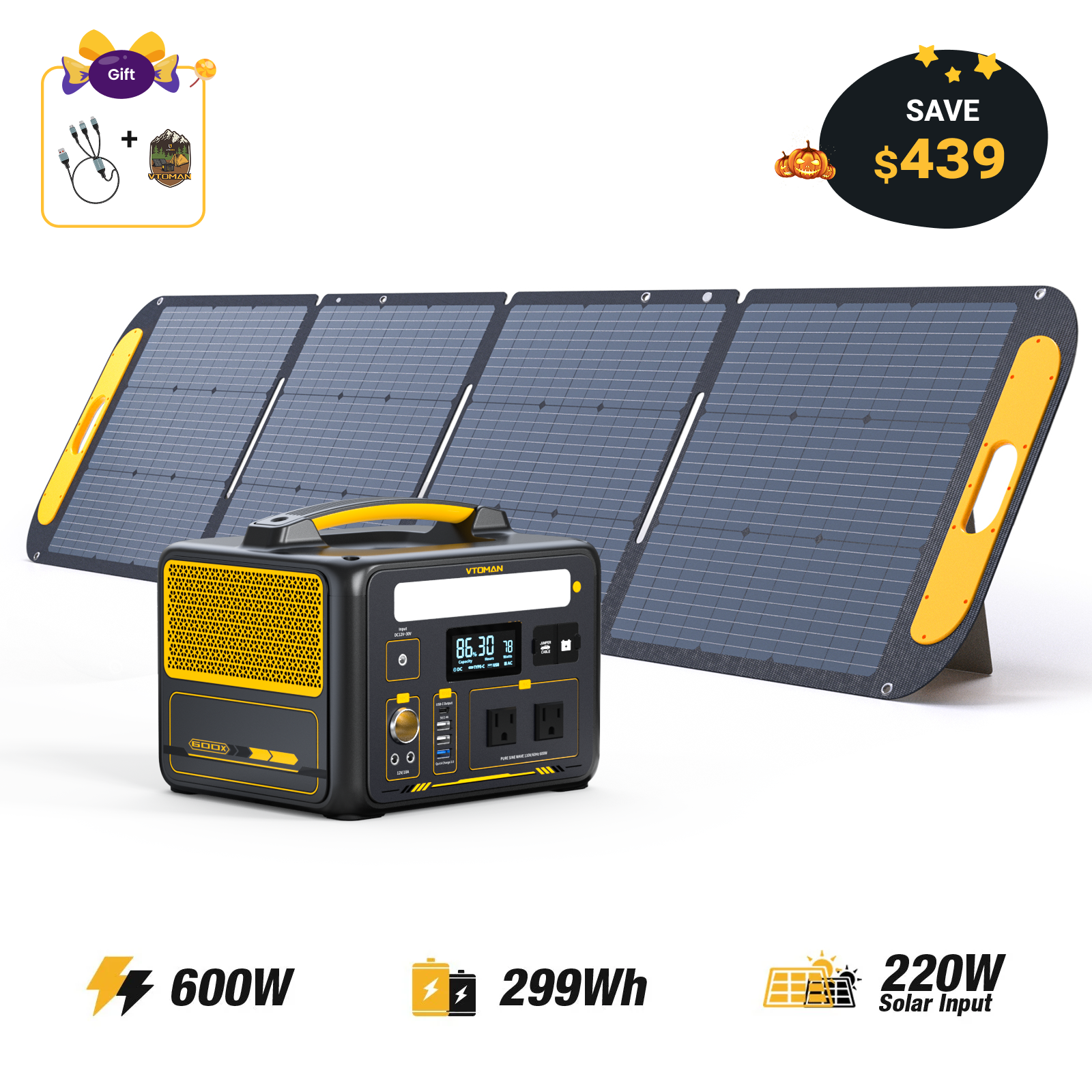 VTOMAN Jump 600X Portable Power Station
