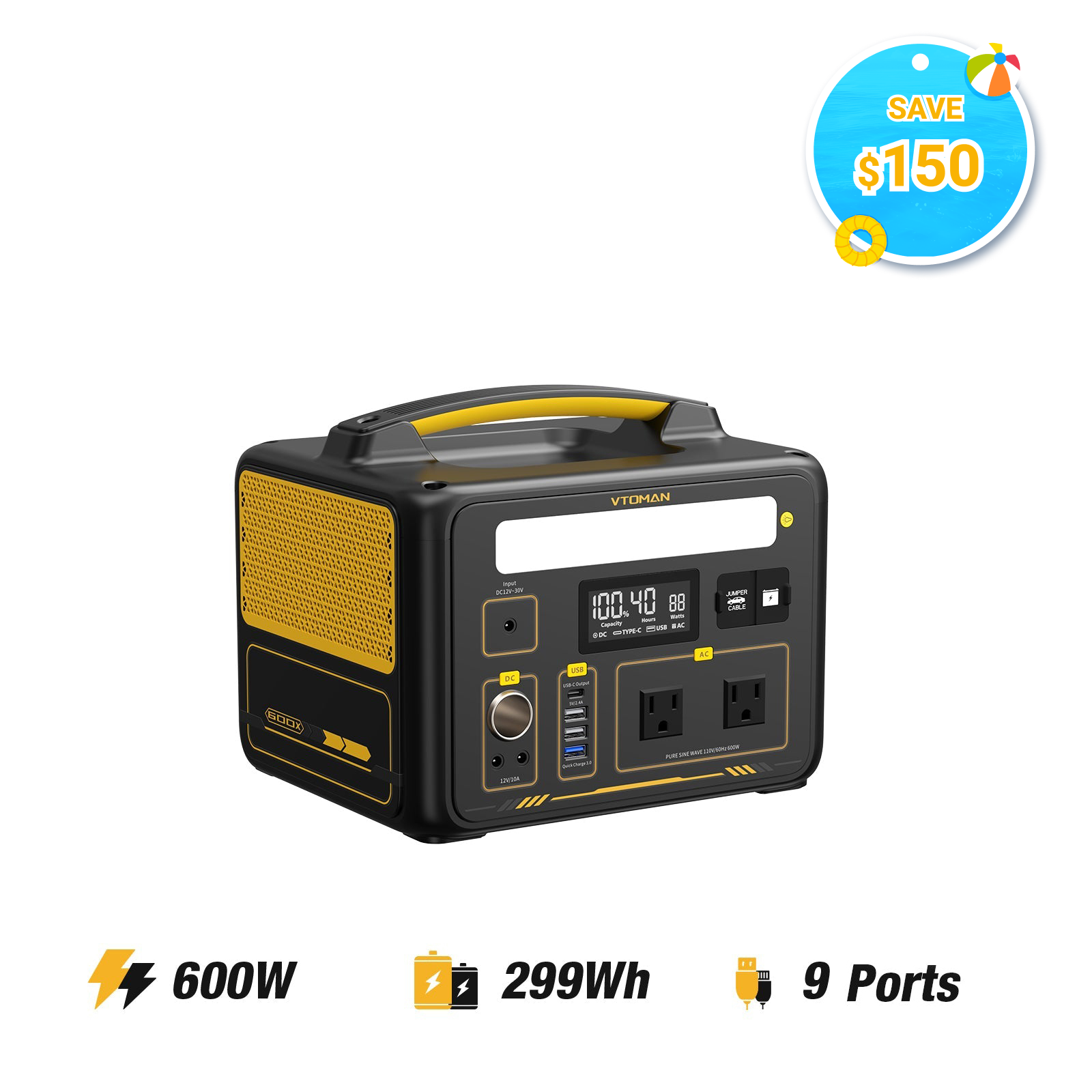 VTOMAN Jump 600X Portable Power Station