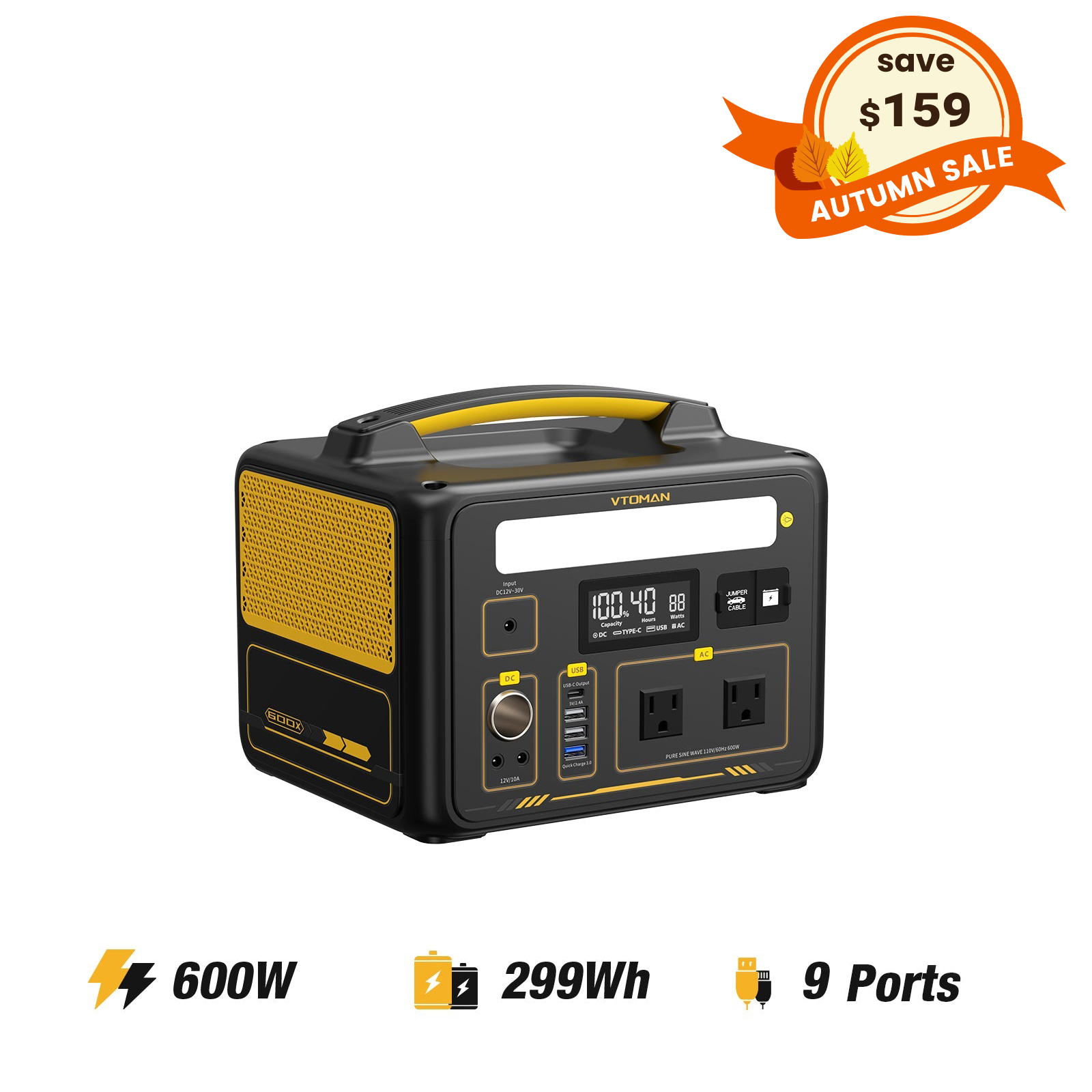 VTOMAN Jump 600X Portable Power Station