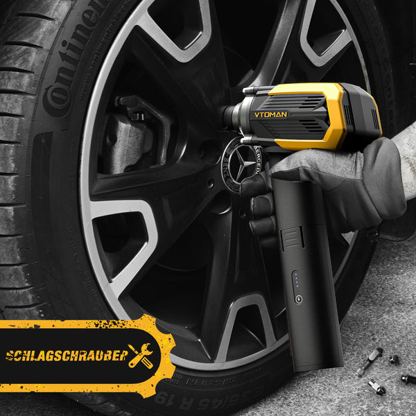 VTOMAN V700 LIFEBMS™ 1/2 In. 516 Ft-lbs Impact Wrench with 2500A Car Jump Starter