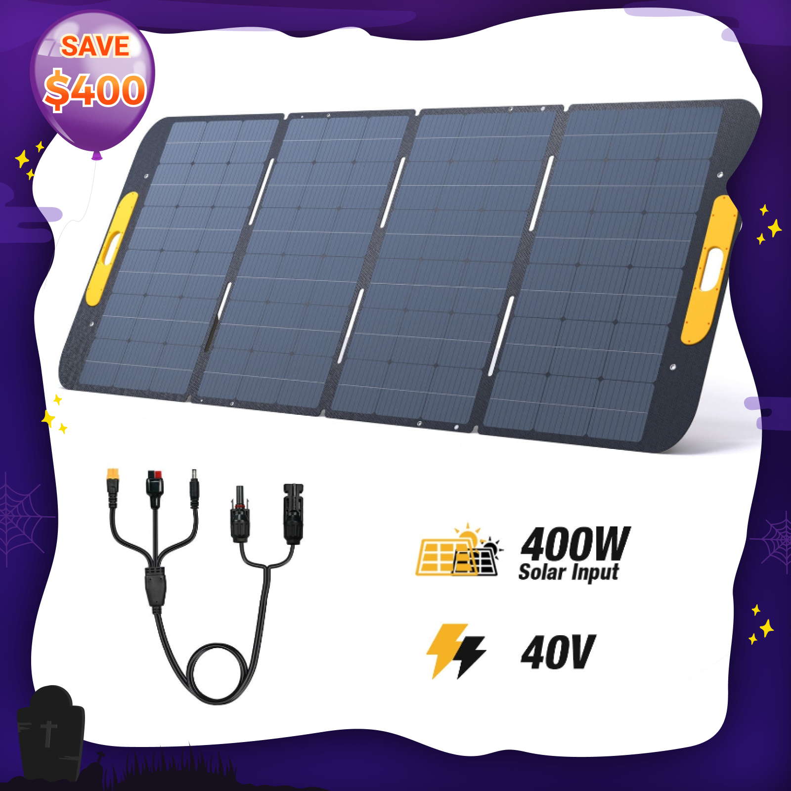 VTOMAN 400W Foldable Portable Solar Panels