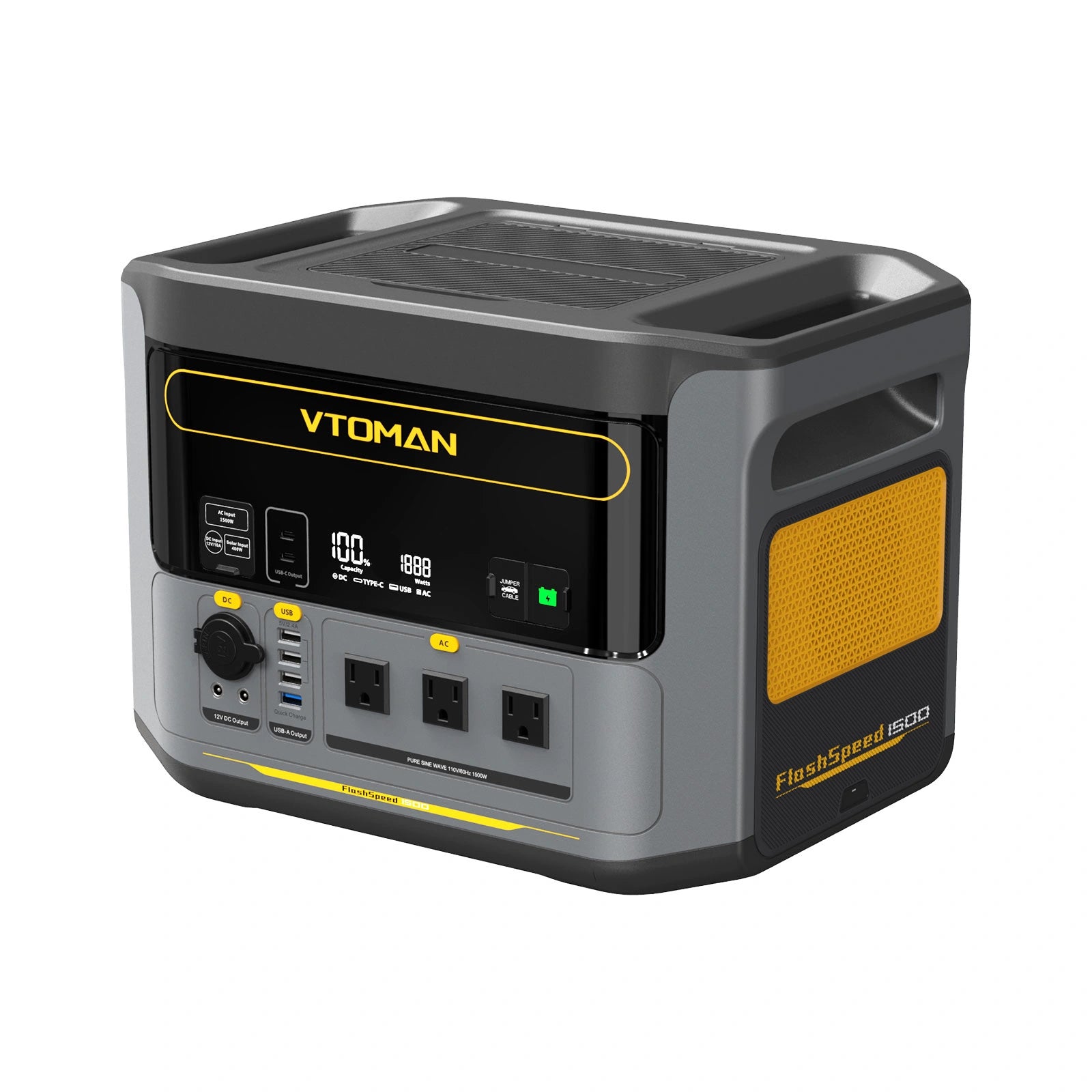 VTOMAN FlashSpeed 1500 with 220W Pro Solar Panel