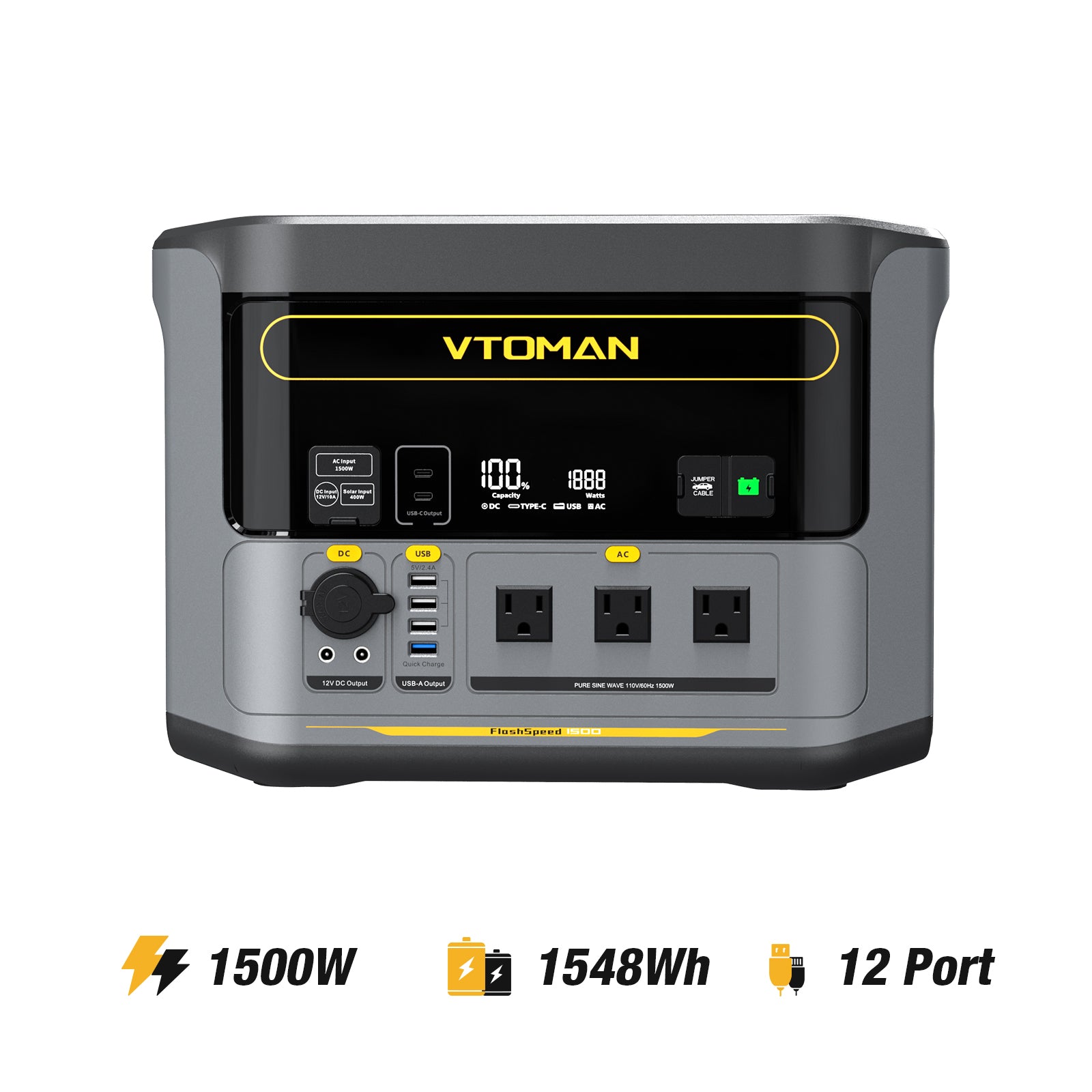 VTOMAN Jump 1800 Portable Power Station - ShopSolar.com