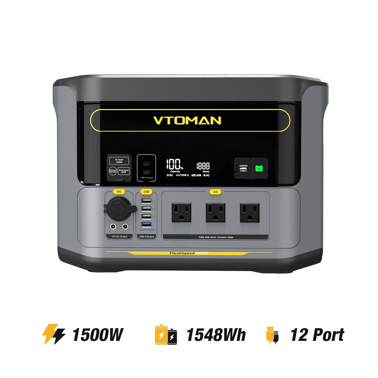 VTOMAN FlashSpeed 1500 power station