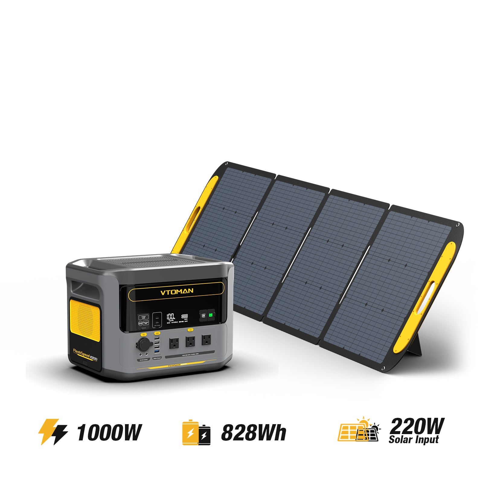 Bundle FlashSpeed 1000+220W solar panel