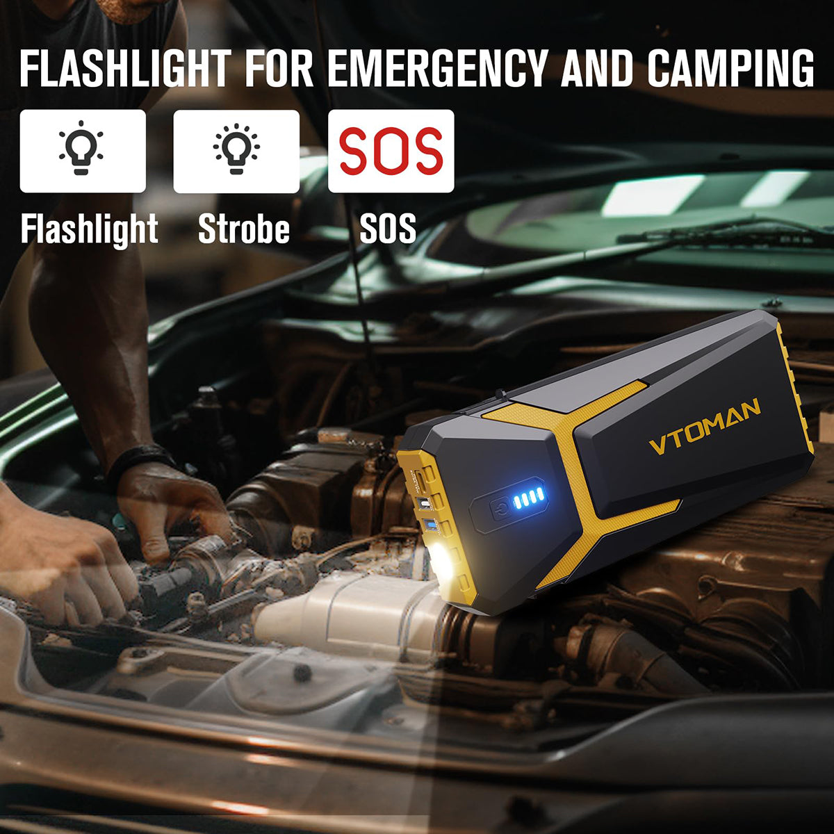 Arrancador VTOMAN V10 Pro amarillo 4500A (SOLO CANADÁ)