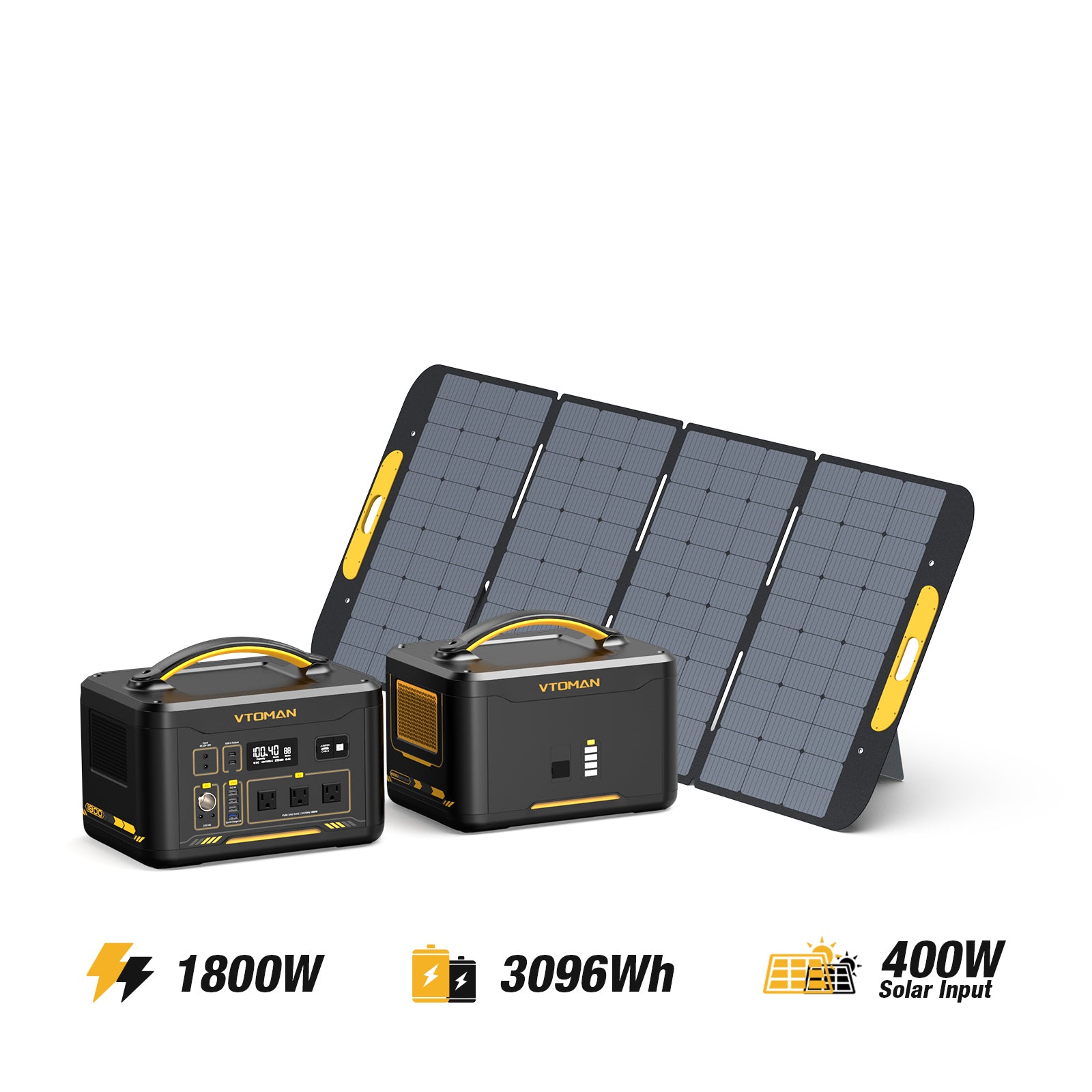 VTOMAN Jump 1800W/3096Wh 400W Solar Generator