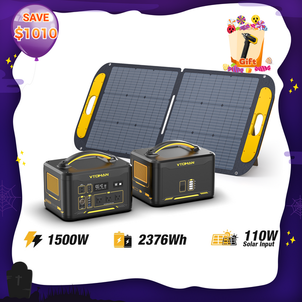 Jump 1500W/2376Wh 110W Solar Generator