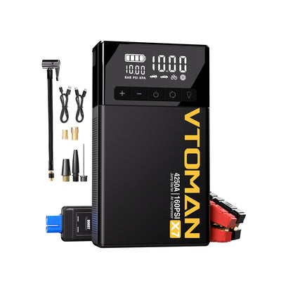 VTOMAN X7 Jump Starter With Air Compressor - Black