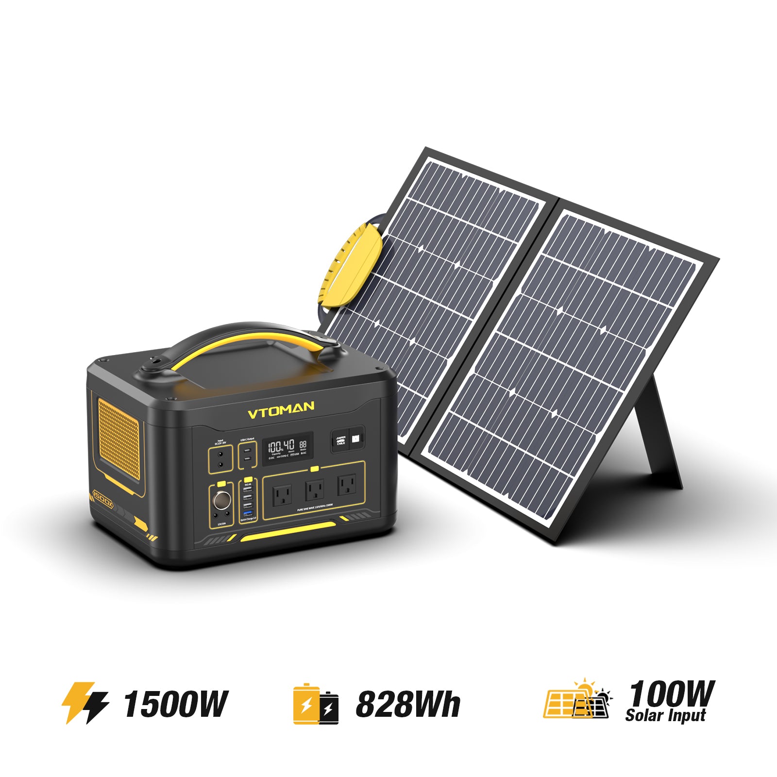 Panel solar plegable VTOMAN 100W