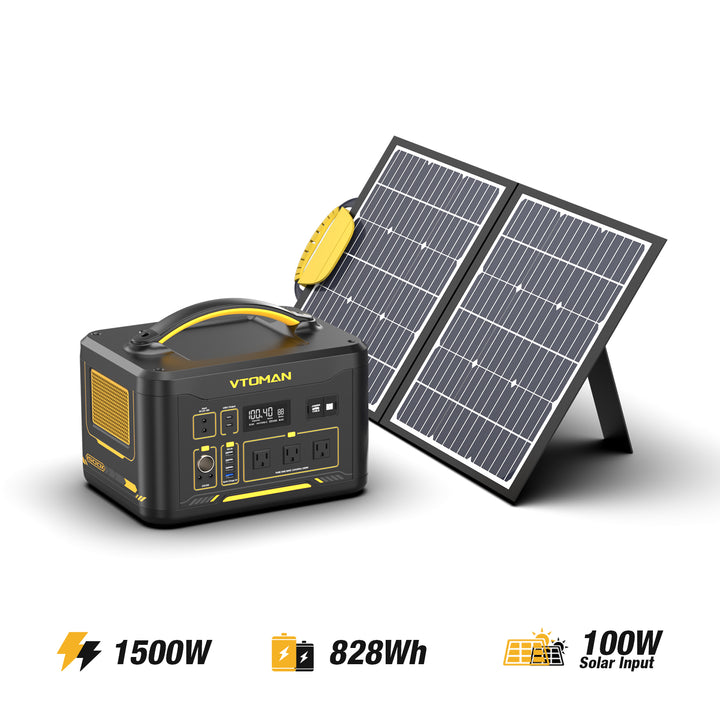 Refurbished VTOMAN 100W Foldable Solar Panel Kit 10-in-1 Port for Power  station